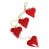 гирлянда новогодняя подвесная сердца красные red hearts, 65 см во Владимире