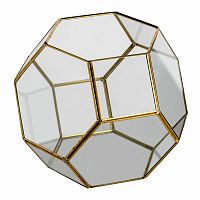 флорариум стеклянный с золотом в винтажном стиле honeycomb во Владимире