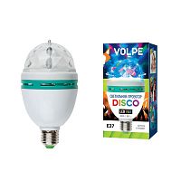 светодиодный светильник-проектор (09839) volpe disko uli-q301 03w/rgb/e27 white во Владимире