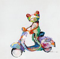 картина маслом лягушка и мопед во Владимире