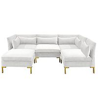 диван zara sectional угловой белый во Владимире