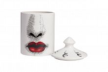 подсвечник белый с крышкой желтые губы пьеро форназетти bacio candle red, 33 см во Владимире