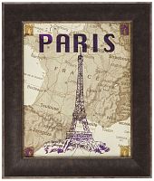 постер в раме city stops paris во Владимире