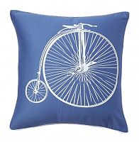 подушка с ретро-велосипедом retro bicycle blue во Владимире