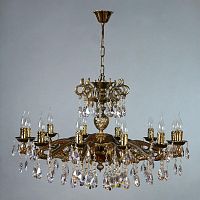 подвесная люстра ambiente leon 2128/12 pb tear drop бронза во Владимире