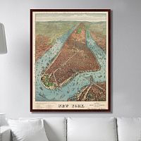 картина: antique map of new york city, 1879г. во Владимире