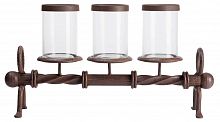 подсвечник металлический коричневый со стеклом на 3 свечи glass pillar, 51 см во Владимире