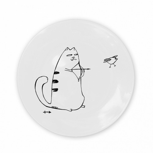 тарелка кот-стрелец во Владимире