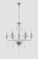 подвесная люстра crystal lux monica sp6 chrome/transparent во Владимире