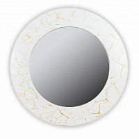 зеркало белое круглое диаметр 90 см с золотым декором fashion white gold во Владимире