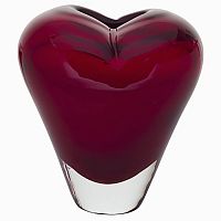 ваза стеклянная (красная) heart 12*9*13 во Владимире