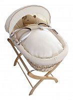 колыбель-переноска premium moses basket натуральная, кремовое белье во Владимире