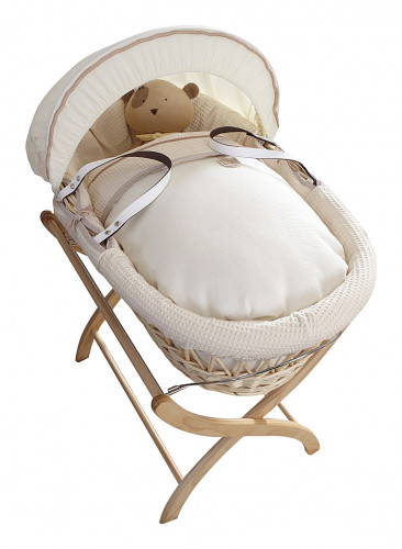 колыбель-переноска premium moses basket натуральная, кремовое белье во Владимире