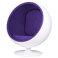 кресло eero ball chair бело-фиолетовое во Владимире