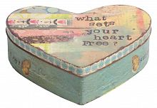 металлическая декоративная коробка (шкатулка) в виде сердца heart во Владимире