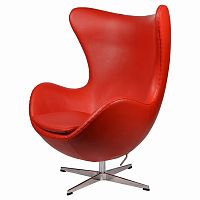 кресло arne jacobsen style egg chair красное во Владимире