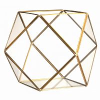 флорариум стеклянный с золотом в винтажном стиле crystal shape во Владимире