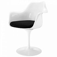 стул eero saarinen style tulip armchair черная подушка во Владимире