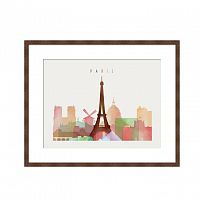 постер paris, france разноцветный во Владимире