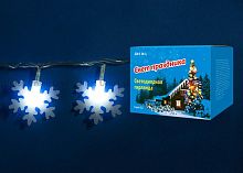 светодиодная гирлянда «снежинки-2» 700см (07935) uniel uld-s0700-050/dta white ip20 snowflakes-2 во Владимире