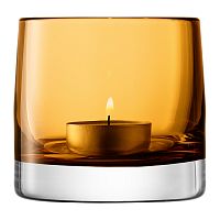 подсвечник стеклянный охра для чайной свечи light colour, 8,5 см во Владимире