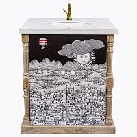 тумба с раковиной старый город снег fornasetti во Владимире