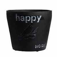 цветочный горшок happy чёрный во Владимире