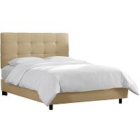 кровать двуспальная 160х200 бежевая alice tufted beige во Владимире