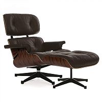 кресло eames style lounge chair палисандр коричневое во Владимире