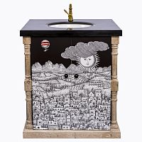тумба с раковиной старый город нуар fornasetti во Владимире