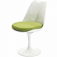 стул eero saarinen style tulip chair зеленая подушка во Владимире