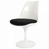 стул eero saarinen style tulip chair черная подушка во Владимире