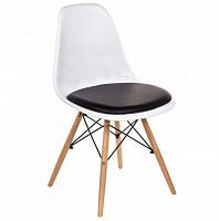 стул деревянный pc-011 белый / черный (eames style) во Владимире