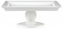 блюдо квадратное на фигурной ножке 50х20 см display белое во Владимире