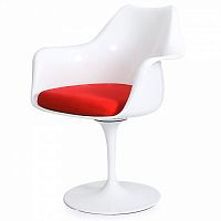 стул eero saarinen style tulip armchair красная подушка во Владимире