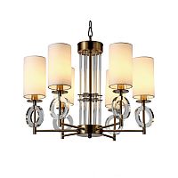 люстра felton 6 от delight collection белая/прозрачная/латунь во Владимире