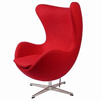 кресло arne jacobsen темно-красное во Владимире