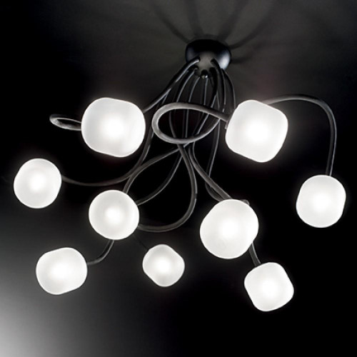 потолочная люстра ideal lux octopus pl9 nero во Владимире