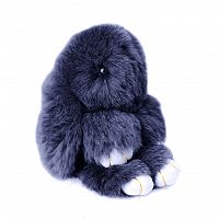 меховой зайка брелок тёмно-серый во Владимире