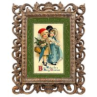 репродукция старинной рождественской гравюры best wishes во Владимире