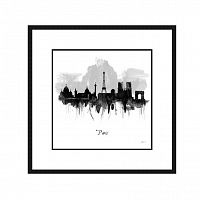 постер paris in black and white черный во Владимире