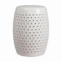 керамический столик-табурет cutwork garden stool белый во Владимире