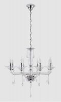 подвесная люстра crystal lux monica sp8 chrome/transparent во Владимире