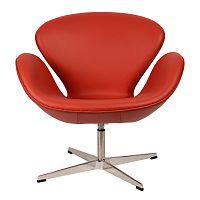 кресло arne jacobsen style swan chair красное во Владимире